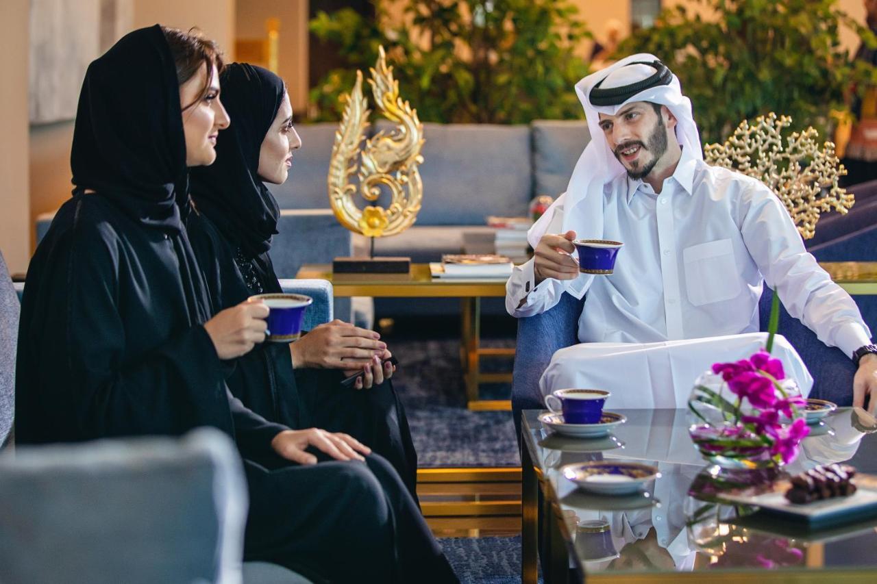 Centara West Bay Hotel & Residences Doha Kültér fotó Arab people drinking Arabic coffee